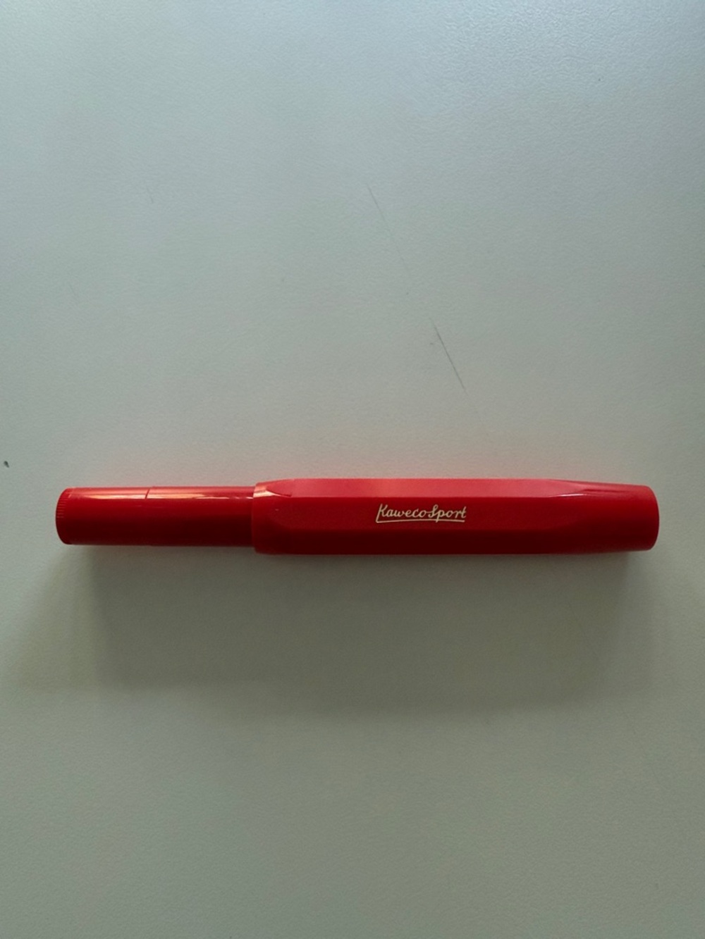 Kaweco Sport Red Fountain Pen with Broad Nib